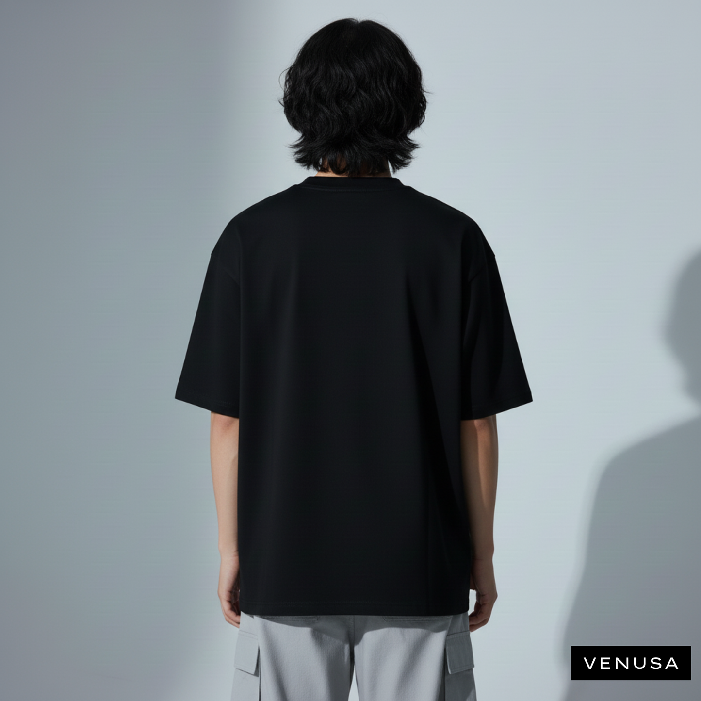 Hit me with some Coffee (Black) - Oversized Cotton Tee (220 GSM)