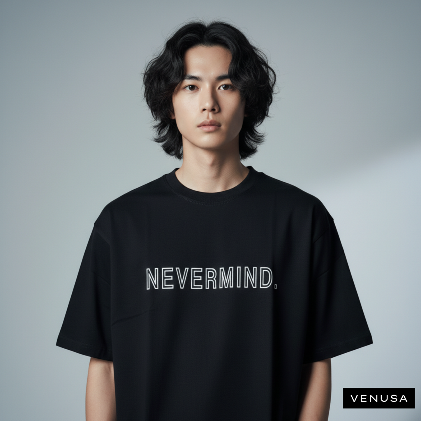 NEVERMIND. - Oversized Cotton Tee (220 GSM)