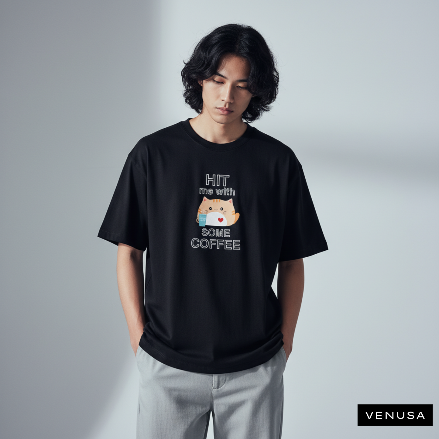 Kitties - Oversized Cotton Tee (180 GSM)