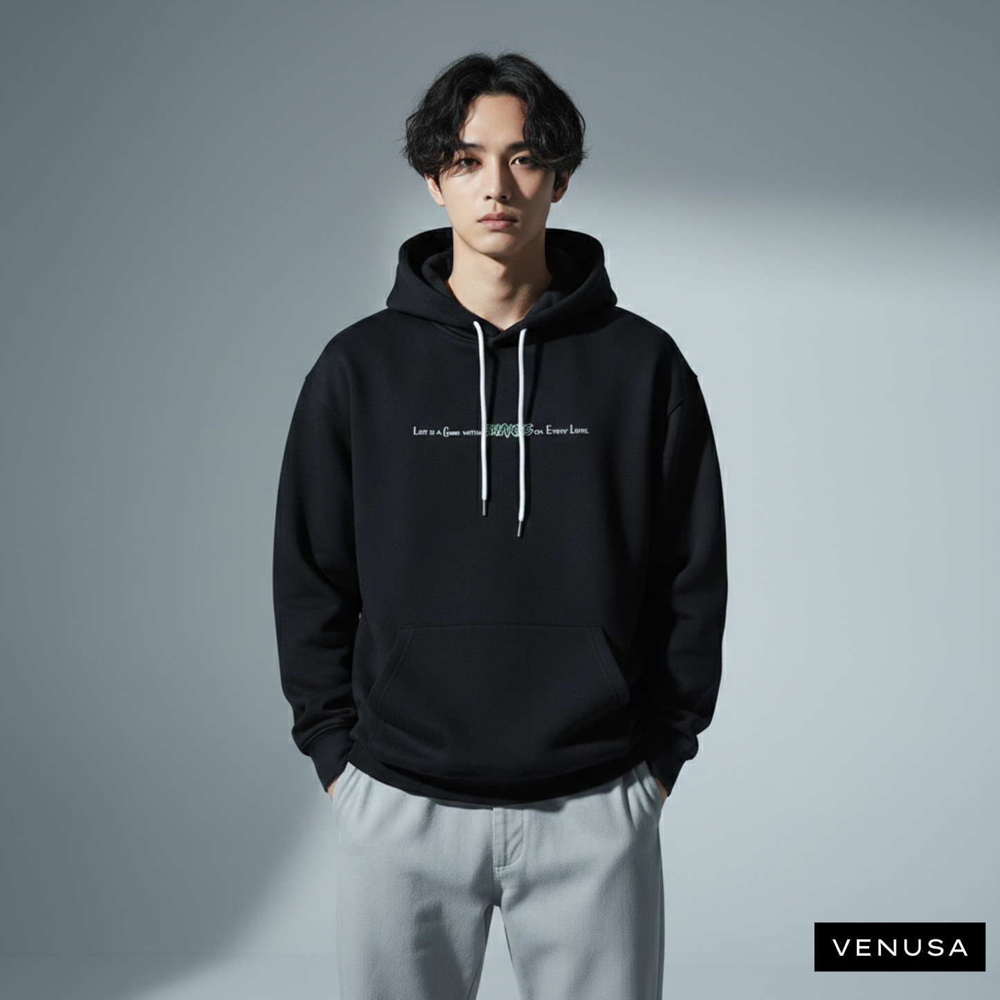 Medusa Art Venusa Hoodie | Black