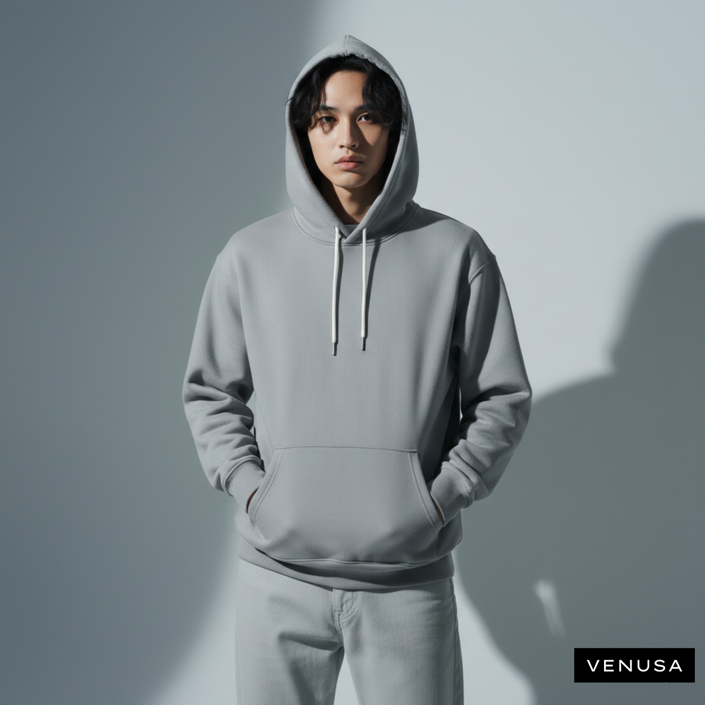 Plain Ash Grey | Venusa Hoodie | Ash Grey