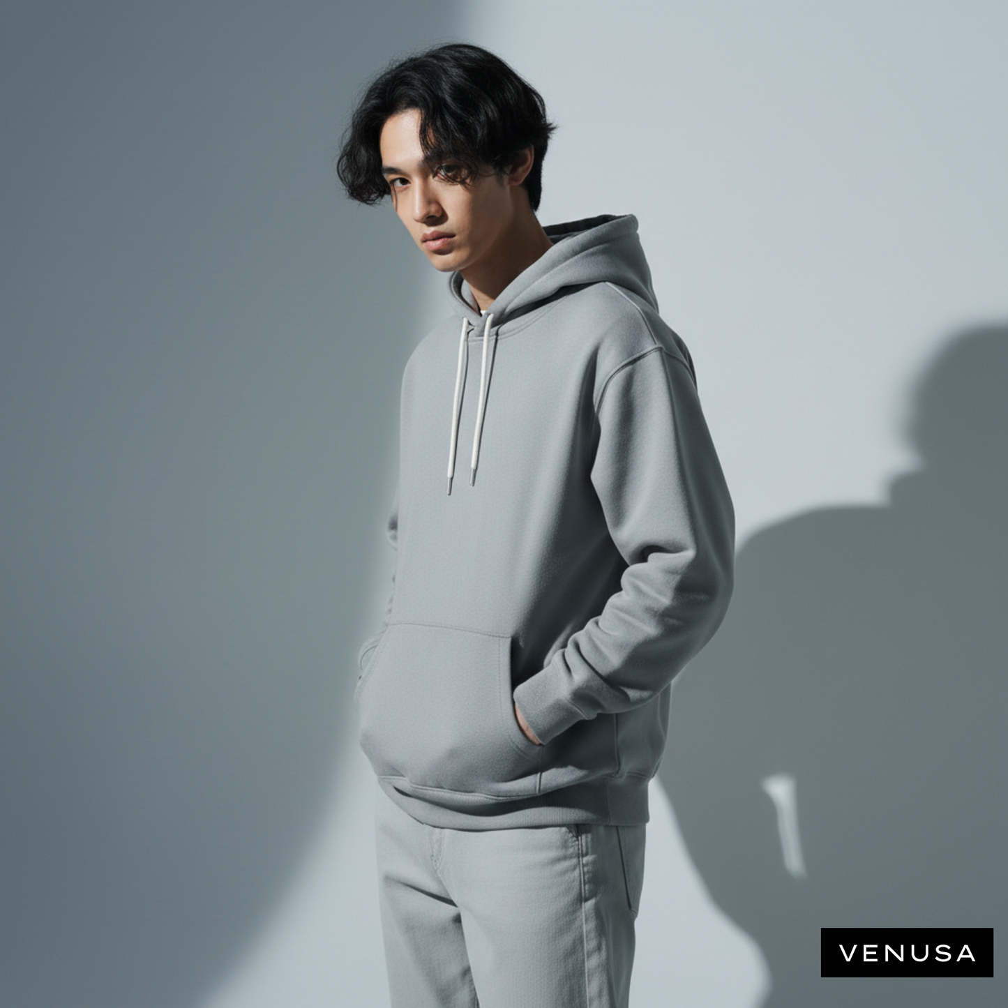 Plain Ash Grey | Venusa Hoodie | Ash Grey